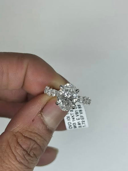 Bridal 4.5 TCW Oval CTR with Oval Sides